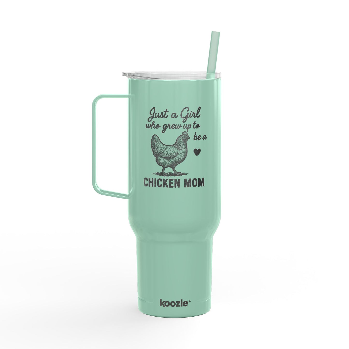 Just a Girl Who Grew Up to Be a Chicken Mom – 40oz Travel Tumbler