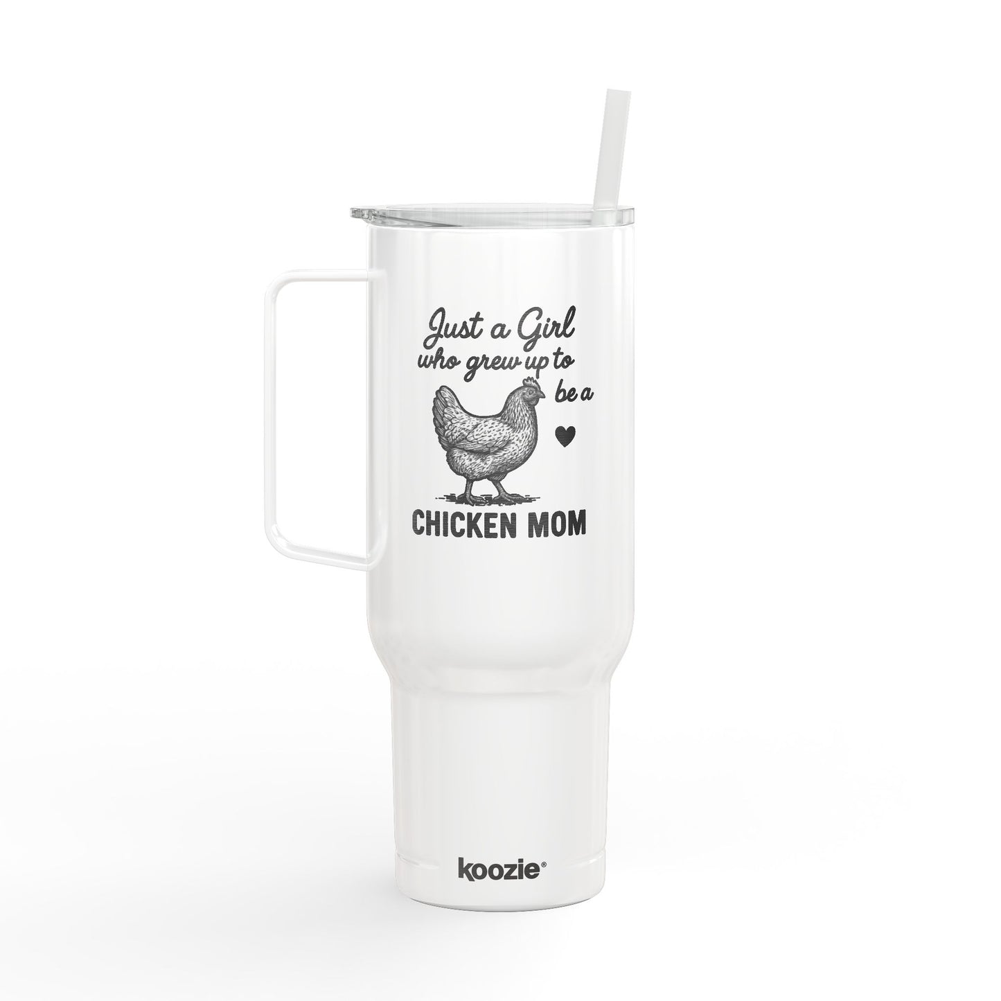 Just a Girl Who Grew Up to Be a Chicken Mom – 40oz Travel Tumbler