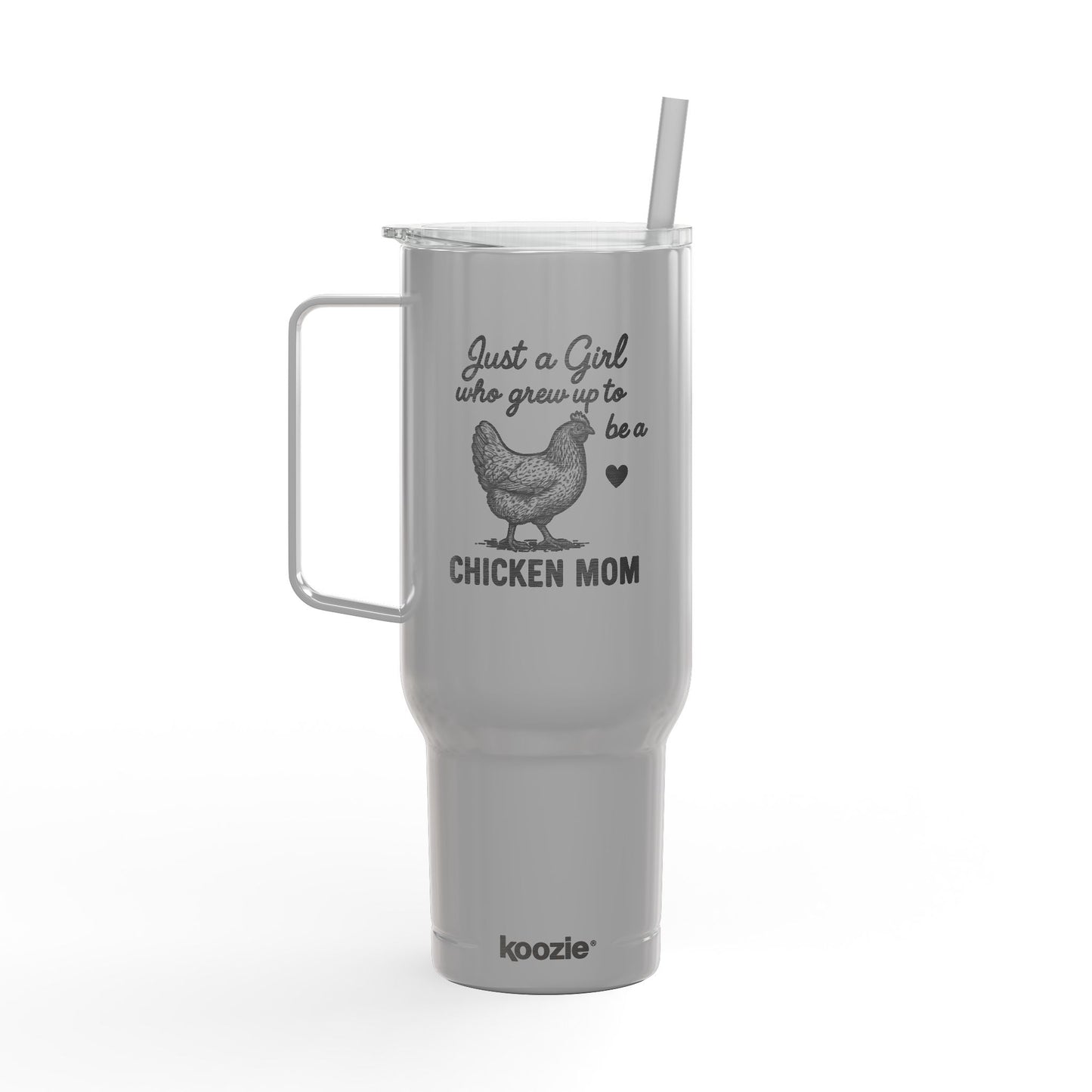 Just a Girl Who Grew Up to Be a Chicken Mom – 40oz Travel Tumbler