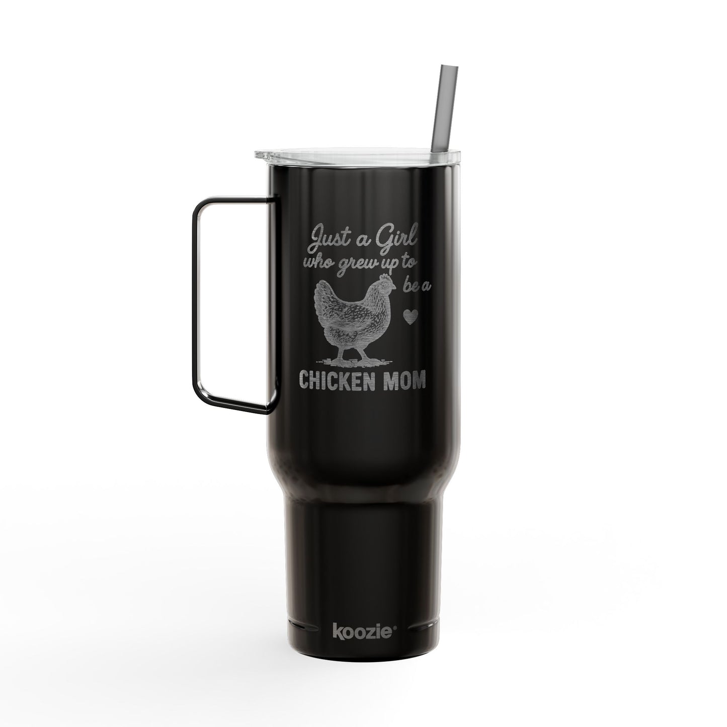 Just a Girl Who Grew Up to Be a Chicken Mom – 40oz Travel Tumbler