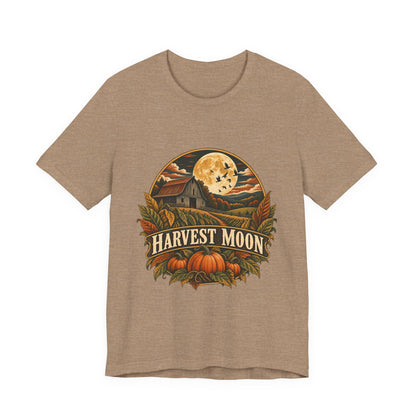 Harvest Moon Barn Tee – Vintage Autumn Farm Graphic