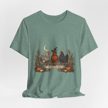 The Witching Hour Hens Tee – Vintage Farm Halloween Shirt