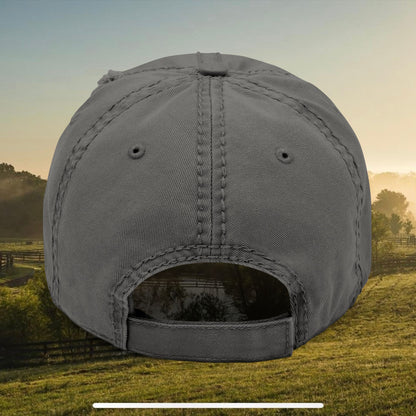 Distressed Dad Hat with COOP: Creating Our Own Paradise Embroidery