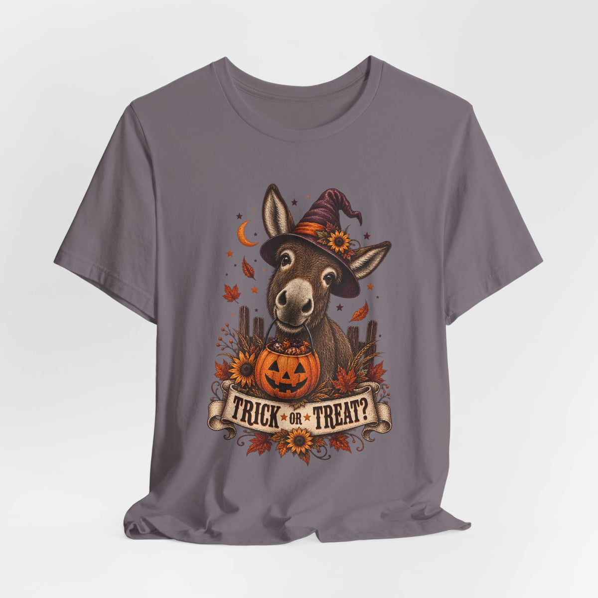 Trick or Treat Donkey Tee – Vintage Farm Halloween Shirt