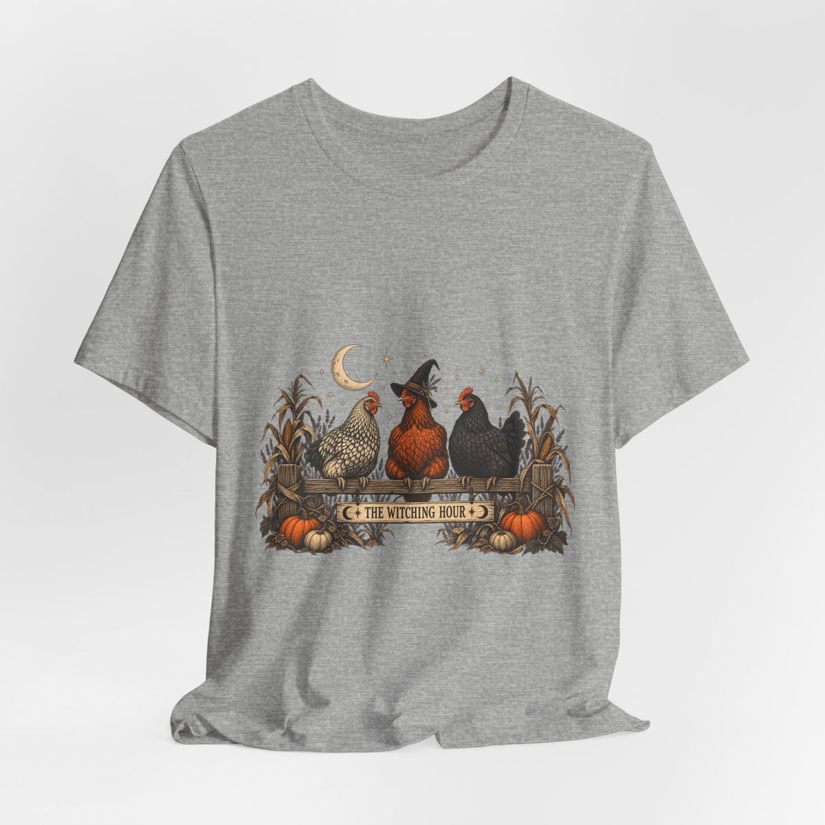 The Witching Hour Hens Tee – Vintage Farm Halloween Shirt