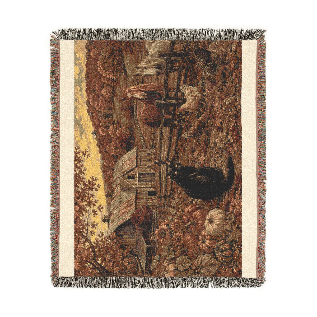 Autumn at GrayLou Farm Woven Blanket – Heirloom Cotton Throw