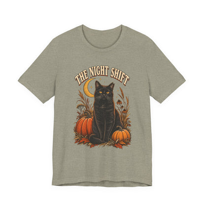 The Night Shift Barn Cat Tee – Vintage Fall Graphic