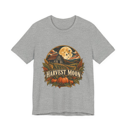 Harvest Moon Barn Tee – Vintage Autumn Farm Graphic