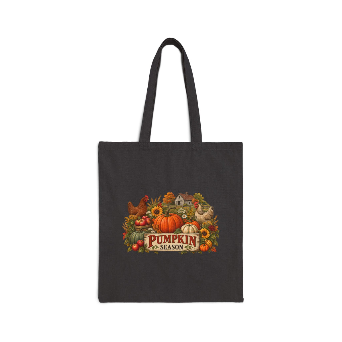 Pumpkin Season Farm Market Tote – Heavy Cotton Canvas Bag