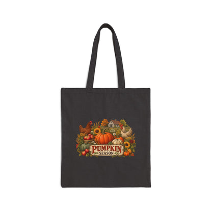Pumpkin Season Farm Market Tote – Heavy Cotton Canvas Bag