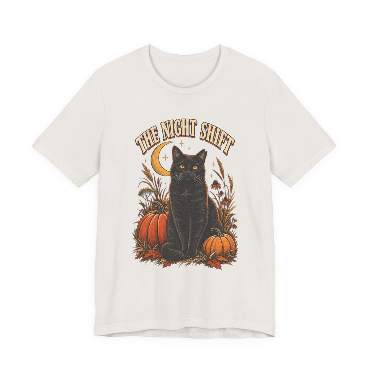 The Night Shift Barn Cat Tee – Vintage Fall Graphic