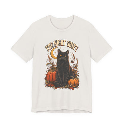 The Night Shift Barn Cat Tee – Vintage Fall Graphic