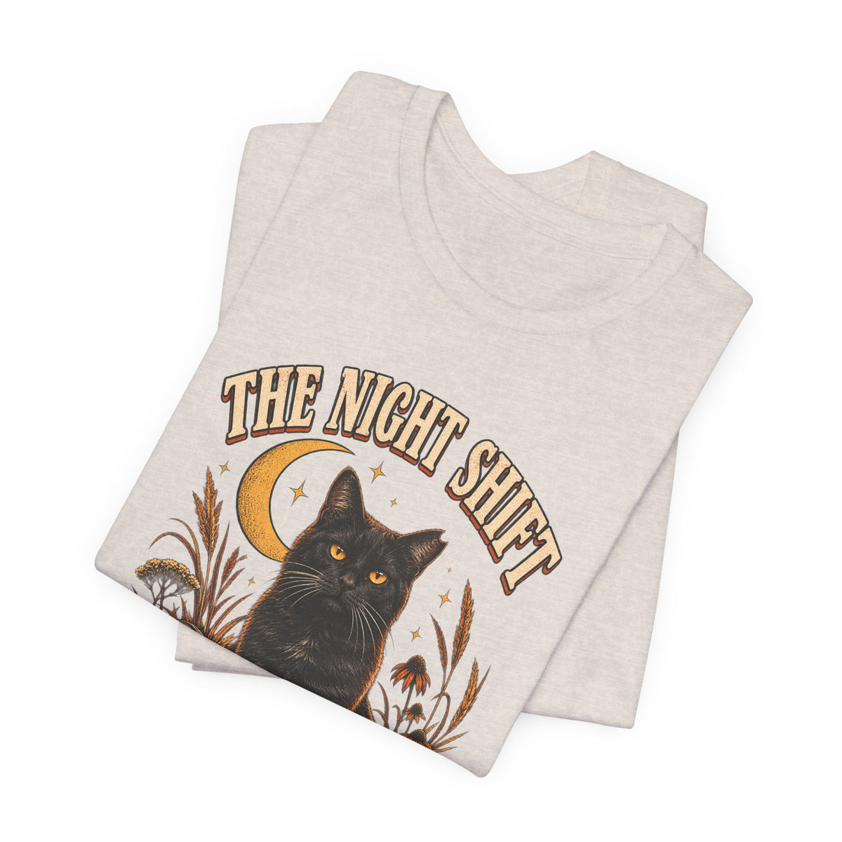 The Night Shift Barn Cat Tee – Vintage Fall Graphic