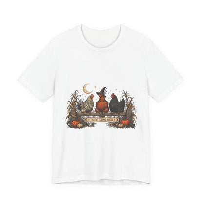 The Witching Hour Hens Tee – Vintage Farm Halloween Shirt
