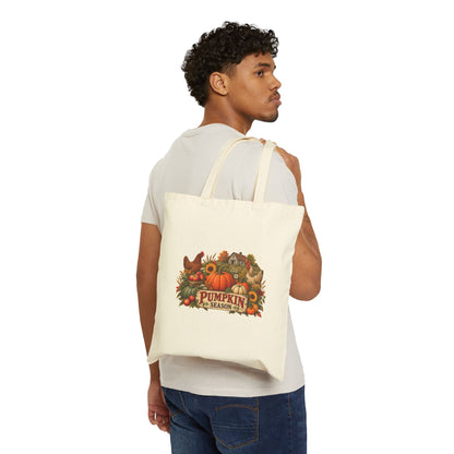 Pumpkin Season Farm Market Tote – Heavy Cotton Canvas Bag