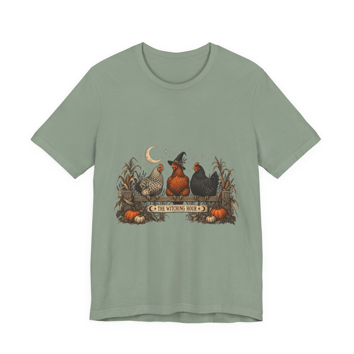 The Witching Hour Hens Tee – Vintage Farm Halloween Shirt
