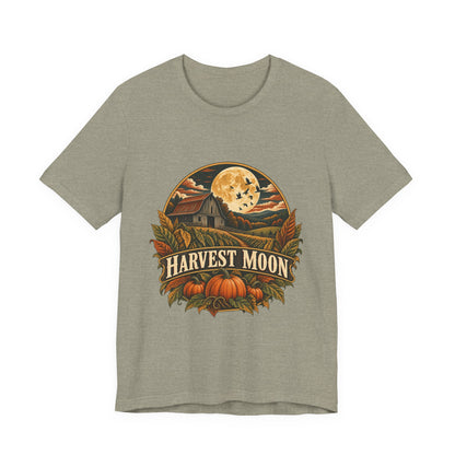 Harvest Moon Barn Tee – Vintage Autumn Farm Graphic