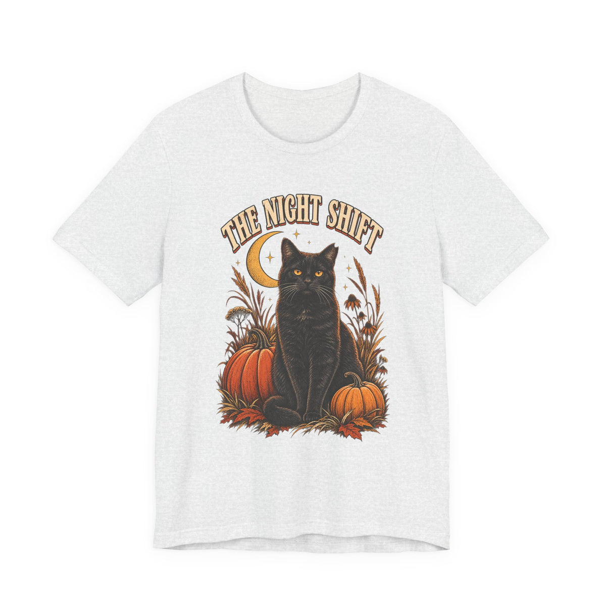 The Night Shift Barn Cat Tee – Vintage Fall Graphic