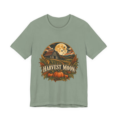 Harvest Moon Barn Tee – Vintage Autumn Farm Graphic
