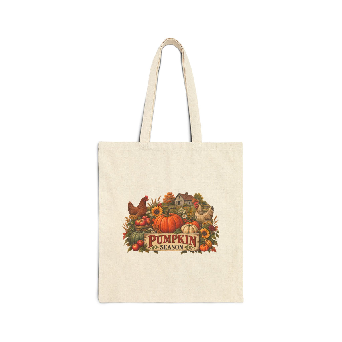 Pumpkin Season Farm Market Tote – Heavy Cotton Canvas Bag