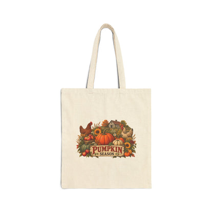 Pumpkin Season Farm Market Tote – Heavy Cotton Canvas Bag