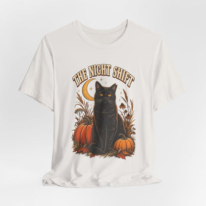The Night Shift Barn Cat Tee – Vintage Fall Graphic