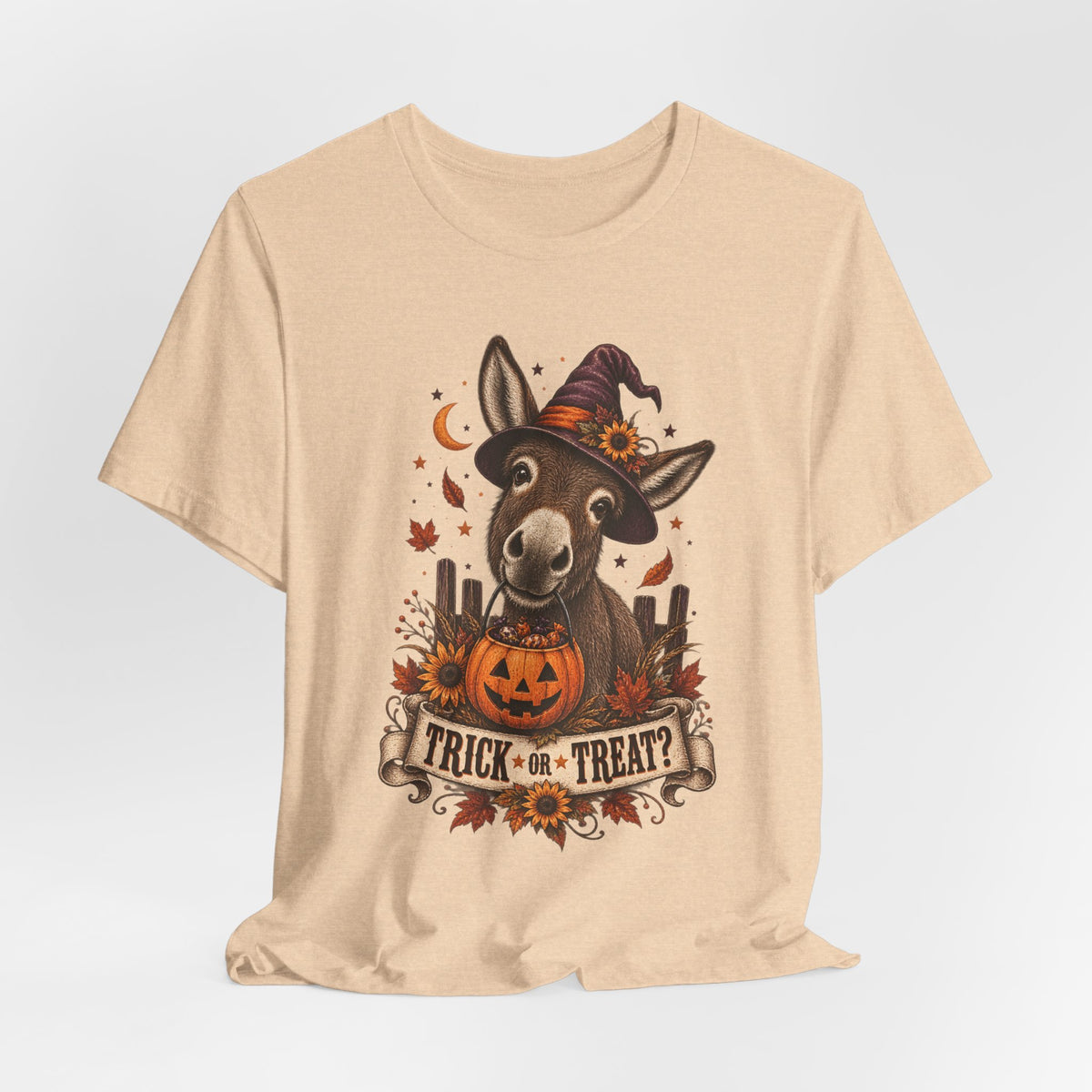 Trick or Treat Donkey Tee – Vintage Farm Halloween Shirt