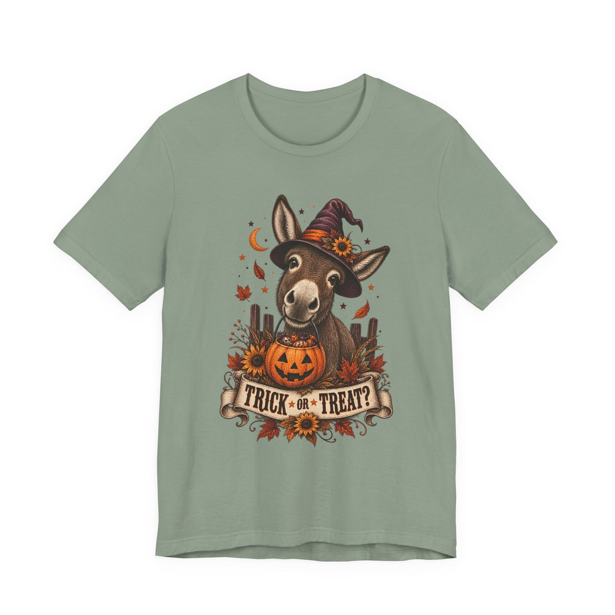 Trick or Treat Donkey Tee – Vintage Farm Halloween Shirt