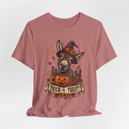 Trick or Treat Donkey Tee – Vintage Farm Halloween Shirt