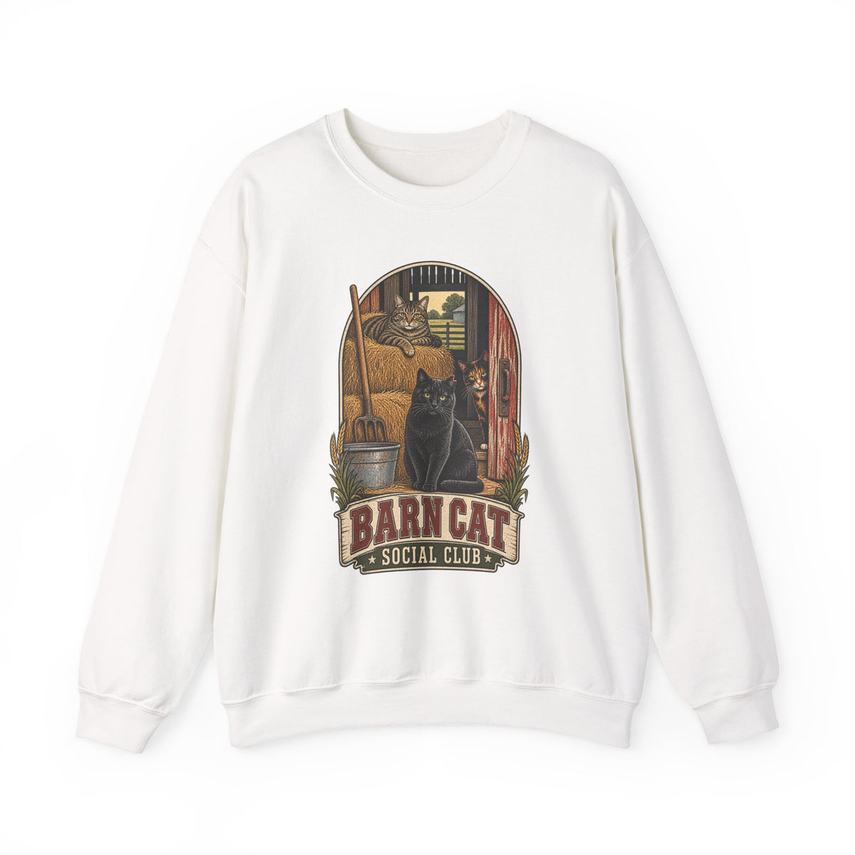 Barn Cat Social Club Crewneck – Vintage Farm Sweatshirt