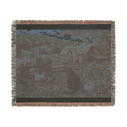 Autumn at GrayLou Farm Woven Blanket – Heirloom Cotton Throw
