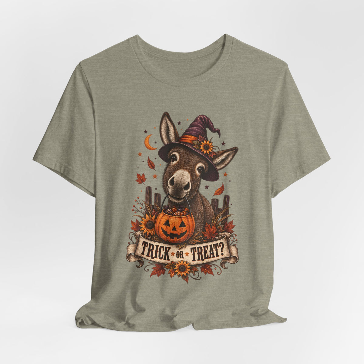 Trick or Treat Donkey Tee – Vintage Farm Halloween Shirt