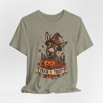 Trick or Treat Donkey Tee – Vintage Farm Halloween Shirt