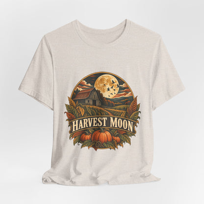 Harvest Moon Barn Tee – Vintage Autumn Farm Graphic