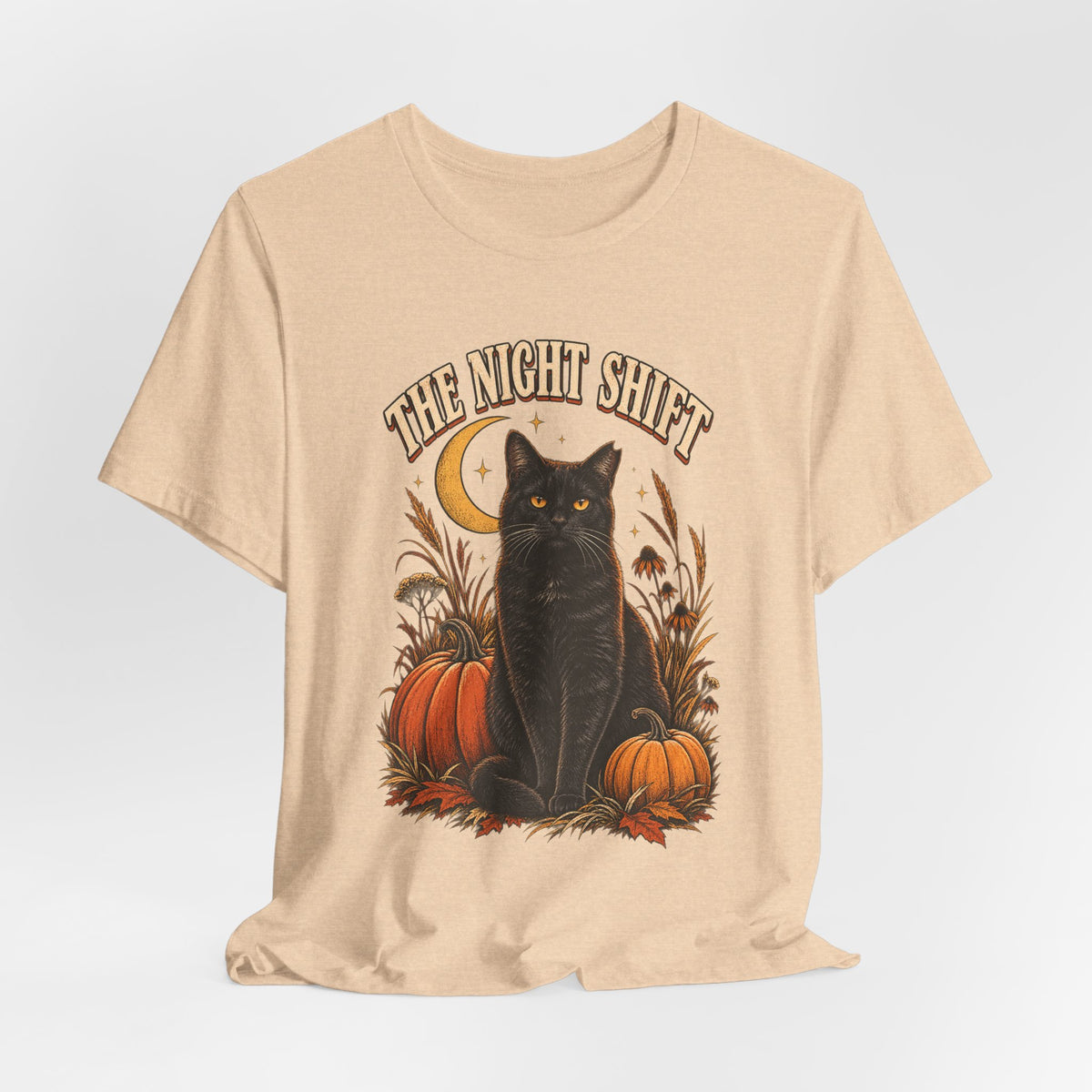 The Night Shift Barn Cat Tee – Vintage Fall Graphic