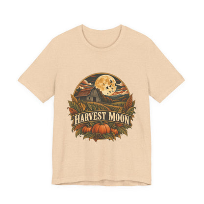 Harvest Moon Barn Tee – Vintage Autumn Farm Graphic