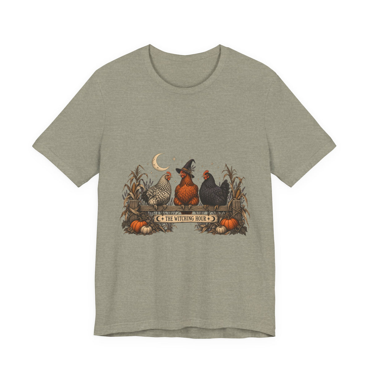 The Witching Hour Hens Tee – Vintage Farm Halloween Shirt