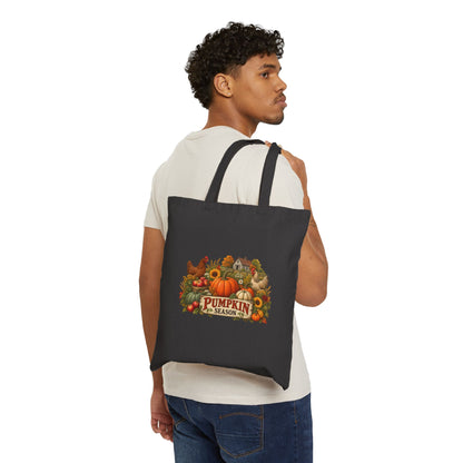 Pumpkin Season Farm Market Tote – Heavy Cotton Canvas Bag