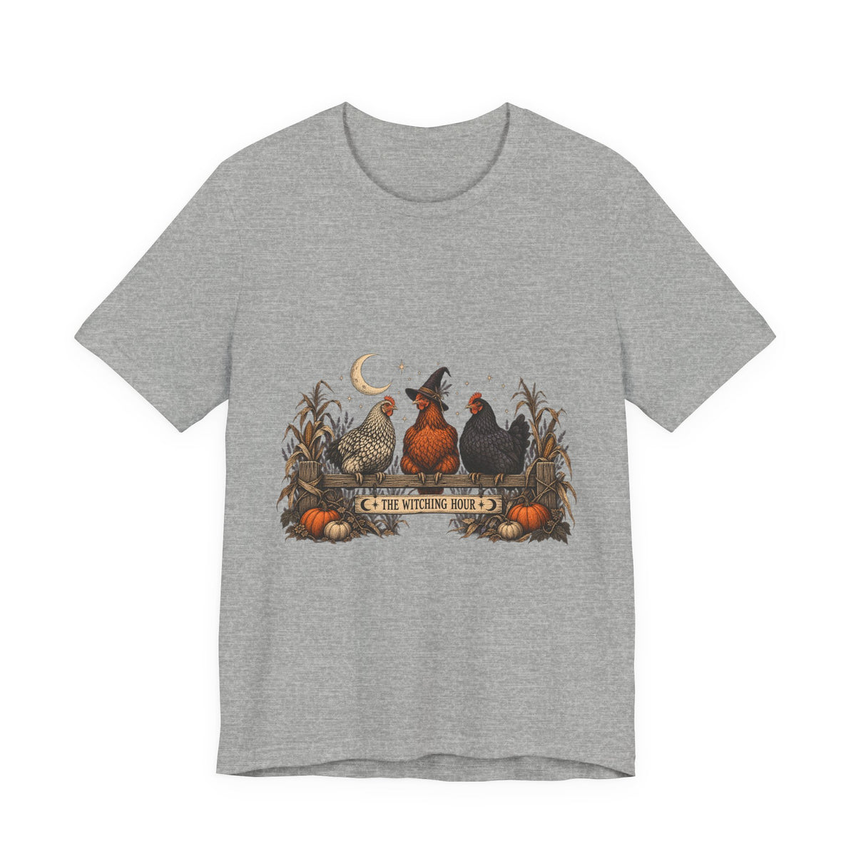 The Witching Hour Hens Tee – Vintage Farm Halloween Shirt