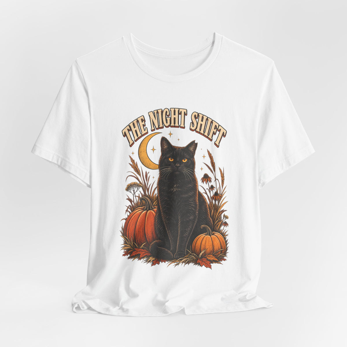The Night Shift Barn Cat Tee – Vintage Fall Graphic