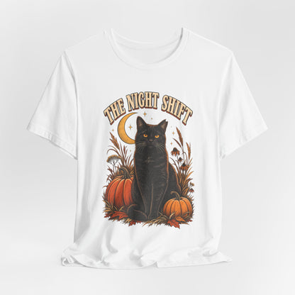 The Night Shift Barn Cat Tee – Vintage Fall Graphic