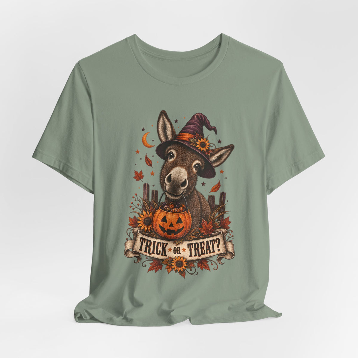 Trick or Treat Donkey Tee – Vintage Farm Halloween Shirt