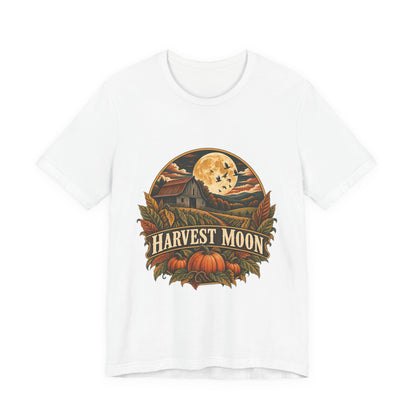 Harvest Moon Barn Tee – Vintage Autumn Farm Graphic