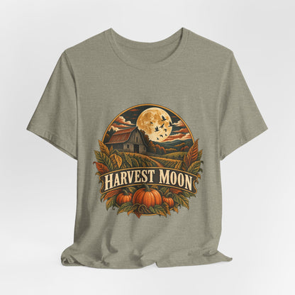 Harvest Moon Barn Tee – Vintage Autumn Farm Graphic