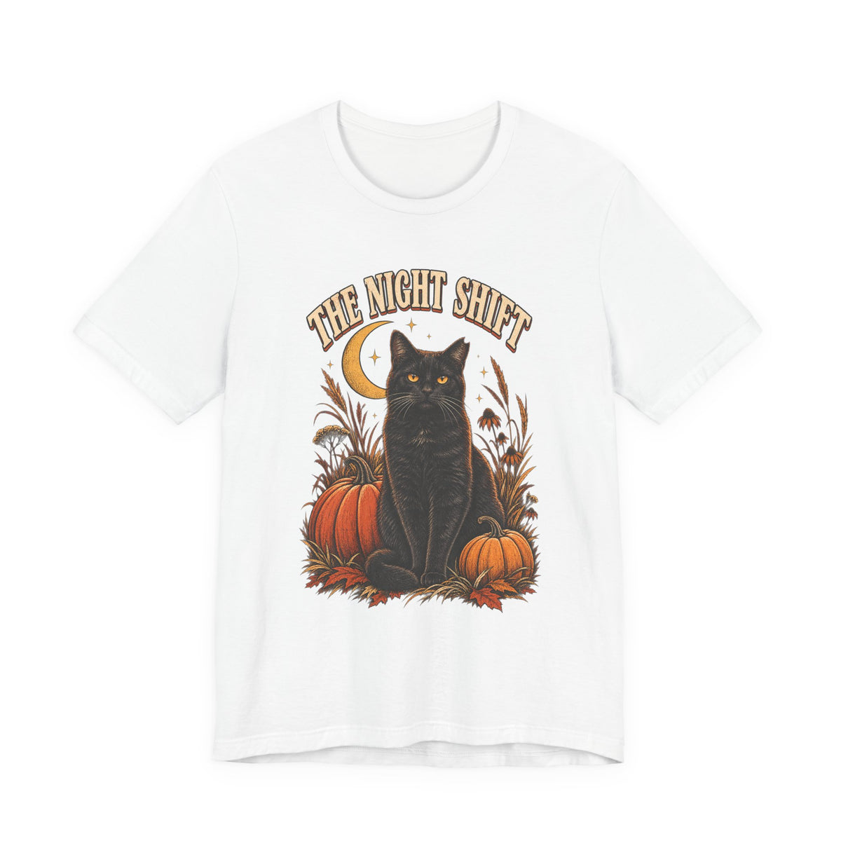 The Night Shift Barn Cat Tee – Vintage Fall Graphic