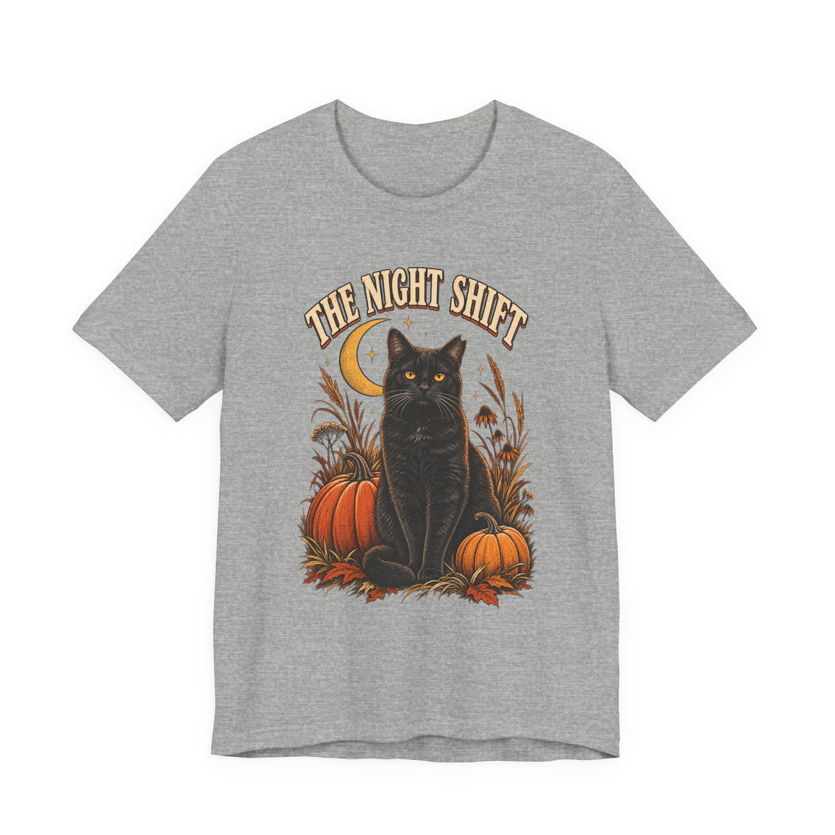 The Night Shift Barn Cat Tee – Vintage Fall Graphic