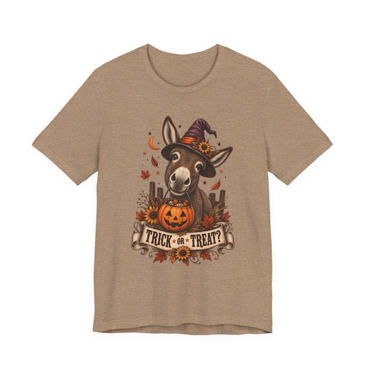 Trick or Treat Donkey Tee – Vintage Farm Halloween Shirt