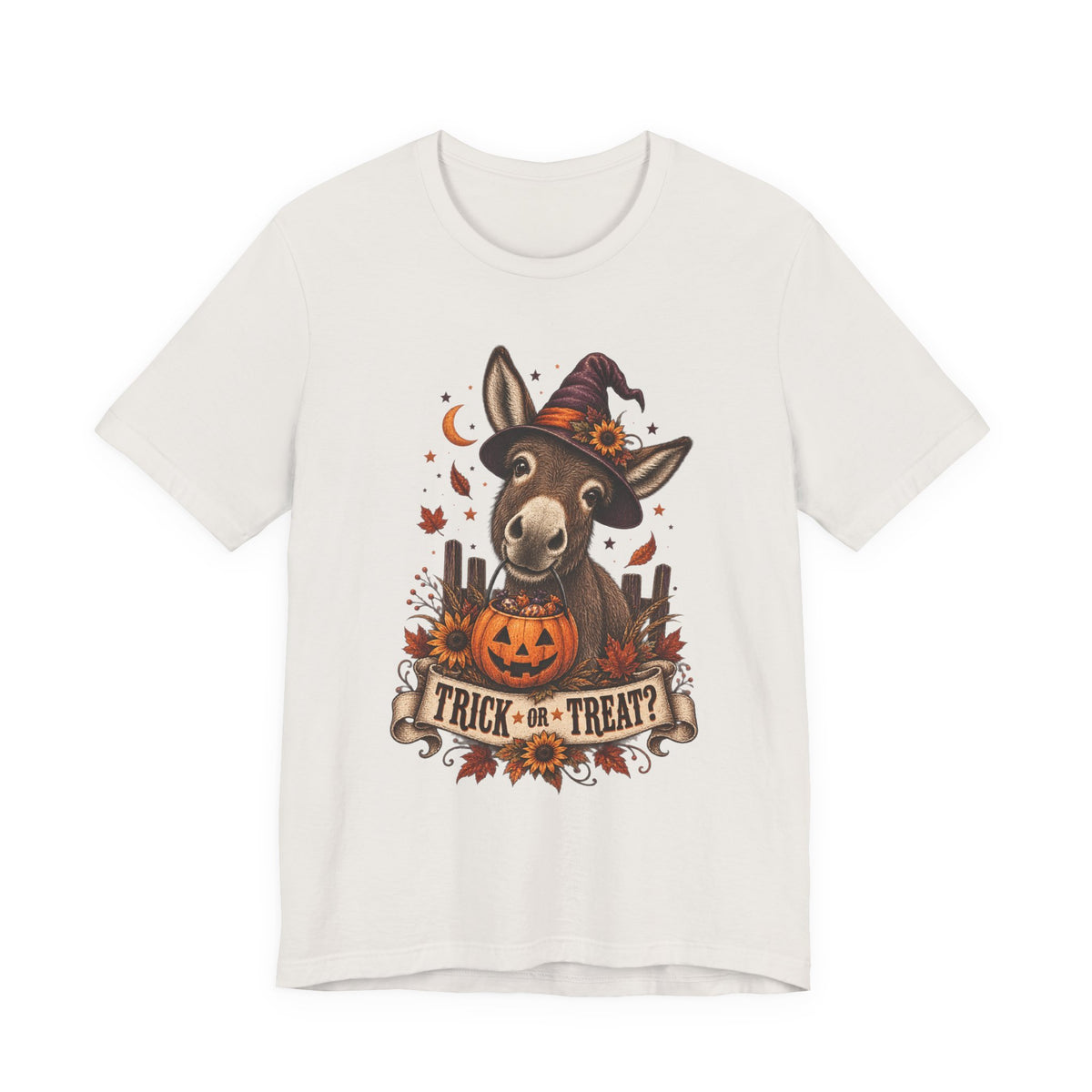 Trick or Treat Donkey Tee – Vintage Farm Halloween Shirt