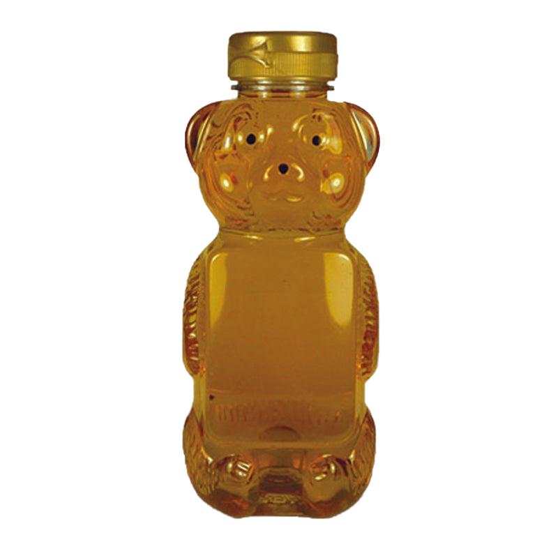 24 oz Plastic Flat Panel Honey Bears
