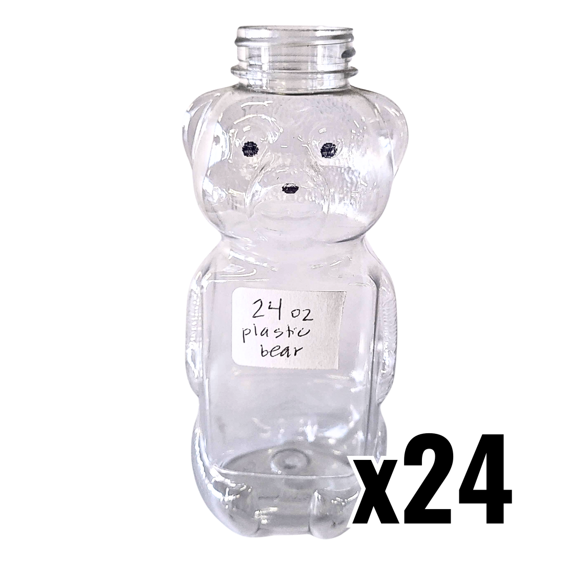 24 oz Plastic Flat Panel Honey Bears